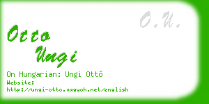 otto ungi business card